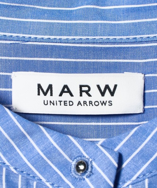 MARW UNITED ARROWS（マルゥ ユナイテッドアローズ）の「＜MARW UNITED ARROWS＞ストライプ スタンドカラー シャツ（シャツ/ブラウス・レディース・ホワイト/コバルトブルー・FREE）」の22枚目の写真