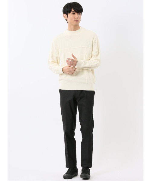 TAKA-Q(タカキュー)の「クロス ストレッチ + ウォーム 裏起毛 スリム トラウザー パンツ ソラーロ メンズ(チノパンツ・メンズ・ボルドー/ブラック・S/3L/X-LARGE/LARGE/MEDIUM/2S)」の18枚目の写真