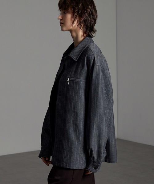セール】【CIYOT-シヨウト-】ウールライクファブリックルーズシャツ