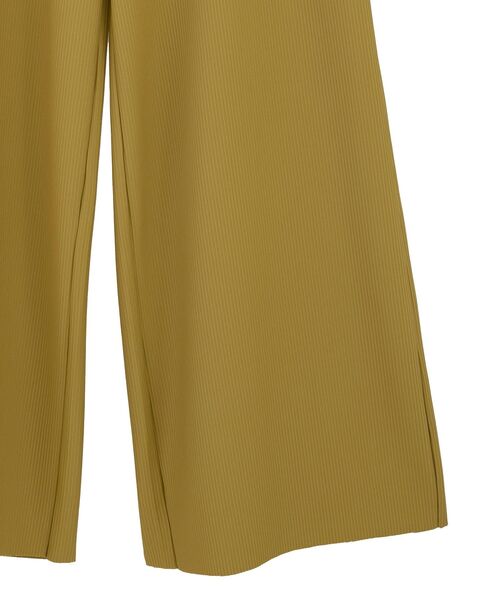 Green　Parks（グリーンパークス）の「楽ちんプリーツワイドパンツ（スラックス・レディース・ブラック/ホワイト系その他2/チャコールグレー/マスタード・FREE）」の10枚目の写真