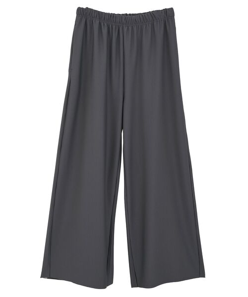 Green　Parks（グリーンパークス）の「楽ちんプリーツワイドパンツ（スラックス・レディース・ブラック/ホワイト系その他2/チャコールグレー/マスタード・FREE）」の14枚目の写真