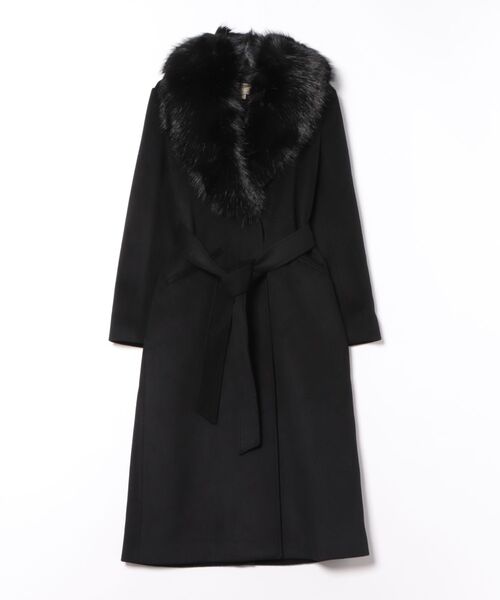 MICHAEL KORS(マイケルコース)の「フォーファー トリム ウールブレンド コート(その他アウター・レディース・ブラック・M/S/XS/XXS)」の3枚目の写真