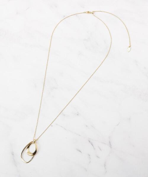 UNTITLED（アンタイトル）の「【ステンレスチェーン】ライトダブルリング ネックレス（ネックレス・レディース・シルバー/ゴールド・99）」の3枚目の写真