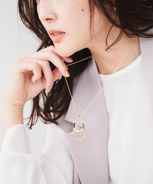 UNTITLED（アンタイトル）の「【ステンレスチェーン】ライトダブルリング ネックレス（ネックレス・レディース・シルバー/ゴールド・99）」の7枚目の写真