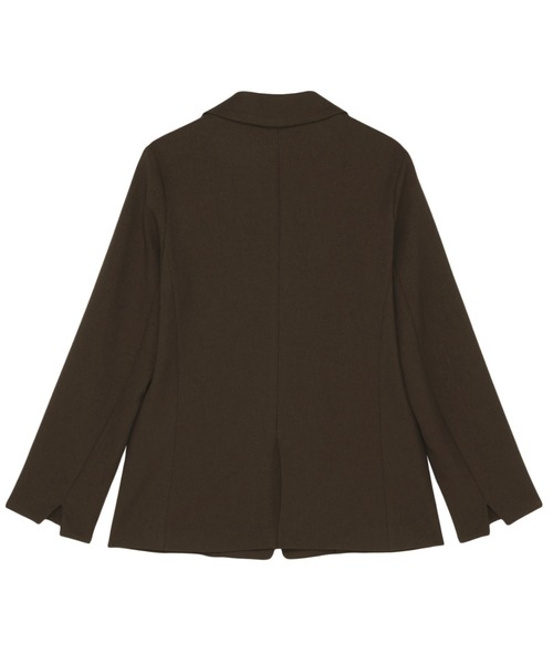 TOKYO SHIRTS（トウキョウシャツ）の「ウーリッシュ素材 テーラード ジャケット セットアップ可能（テーラードジャケット・レディース・ネイビー/ブラウン・M/L/LL）」の6枚目の写真