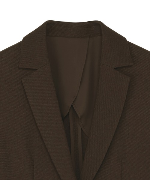 TOKYO SHIRTS（トウキョウシャツ）の「ウーリッシュ素材 テーラード ジャケット セットアップ可能（テーラードジャケット・レディース・ネイビー/ブラウン・M/L/LL）」の7枚目の写真