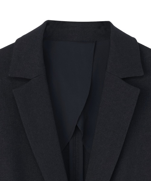 TOKYO SHIRTS（トウキョウシャツ）の「ウーリッシュ素材 テーラード ジャケット セットアップ可能（テーラードジャケット・レディース・ネイビー/ブラウン・M/L/LL）」の12枚目の写真