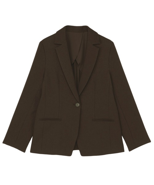 TOKYO SHIRTS（トウキョウシャツ）の「ウーリッシュ素材 テーラード ジャケット セットアップ可能（テーラードジャケット・レディース・ネイビー/ブラウン・M/L/LL）」の5枚目の写真