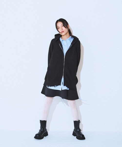 5GアゼダブルZIPニットフーディー/602216（パーカー）｜JEANASIS