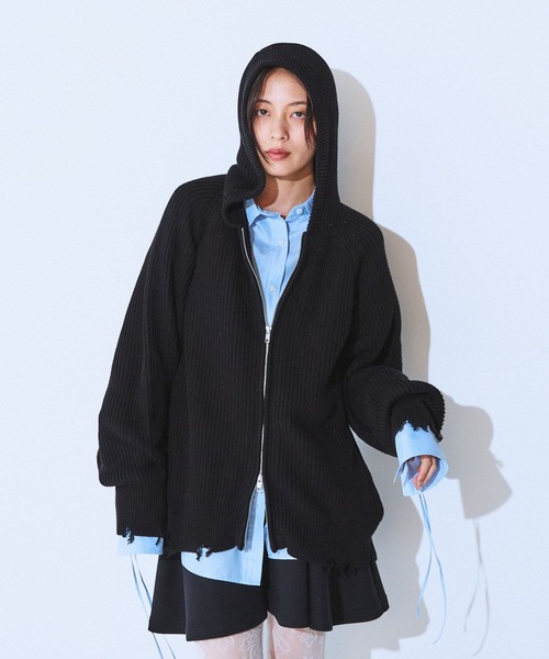 5GアゼダブルZIPニットフーディー/602216（パーカー）｜JEANASIS