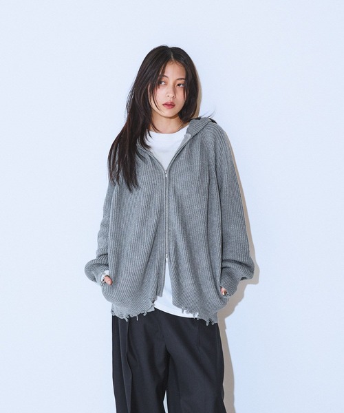5GアゼダブルZIPニットフーディー/602216（パーカー）｜JEANASIS