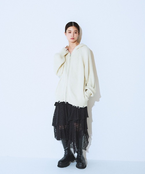 5GアゼダブルZIPニットフーディー/602216（パーカー）｜JEANASIS