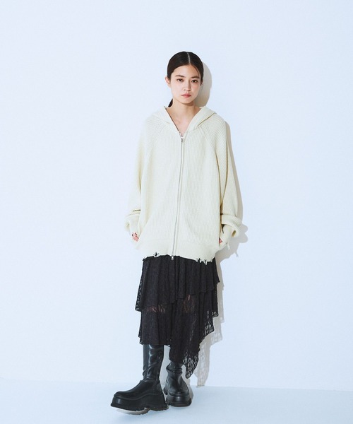 5GアゼダブルZIPニットフーディー/602216（パーカー）｜JEANASIS