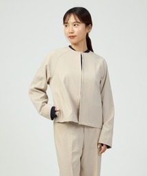 CB（シービー）の「らくさらノーカラージャケット（ノーカラージャケット・レディース）」