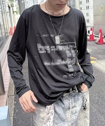 Never mind the XU / Chikashitsu+ | 【nmtc +】loose fit one shoulder long sleeve / 【エヌエムティーシープラス】ルーズフィットワンショルダー長袖Tシャツ(Tシャツ/カットソー)