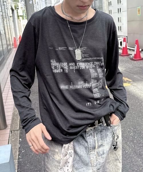 nmtc+】loose fit one shoulder long sleeve / 【エヌエムティーシー