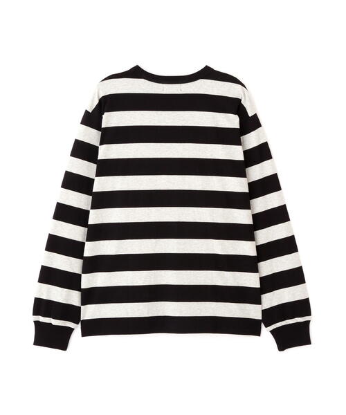schott（ショット）の「Schott/ショット/WIDE BORDER LS T-SHIRT/ワイドボーダー ロンＴ（Tシャツ/カットソー・メンズ・グレー/ブラック・2XL/L/M/S/XL）」の5枚目の写真