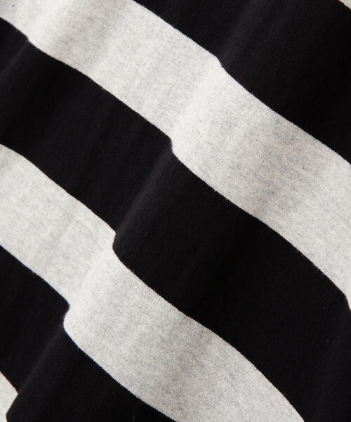 schott（ショット）の「Schott/ショット/WIDE BORDER LS T-SHIRT/ワイドボーダー ロンＴ（Tシャツ/カットソー・メンズ・グレー/ブラック・2XL/L/M/S/XL）」の6枚目の写真