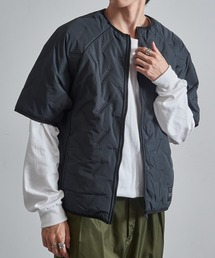 FORECAST（フォーキャスト）の「【FORECAST】ピンソニック ラウンドネック キルティング ショートスリーブパデットジャケット 8363（その他アウター）」