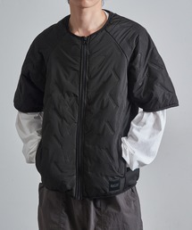 FORECAST（フォーキャスト）の「【FORECAST】ピンソニック ラウンドネック キルティング ショートスリーブパデットジャケット 8363（その他アウター）」