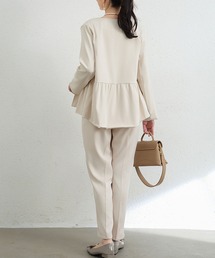 FRP（エフアールピー）の「ノーカラー セットアップ スーツ（ジャケット＋パンツ）（セットアップ）」