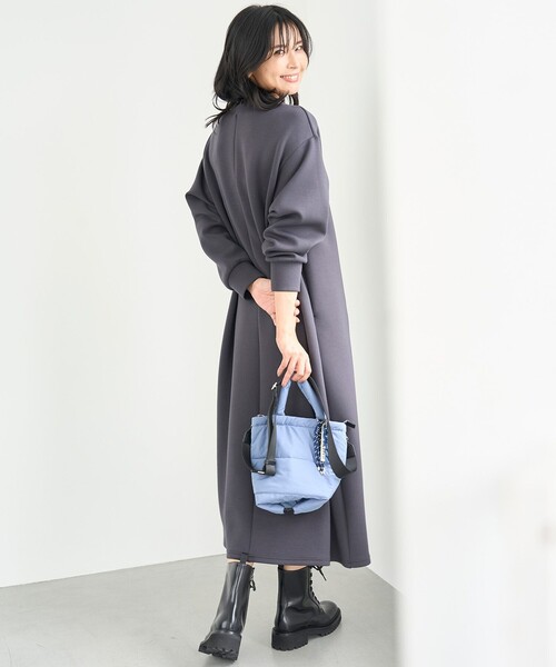 セール】BEAUTY FORM JERSEY キーネックワンピース（ワンピース