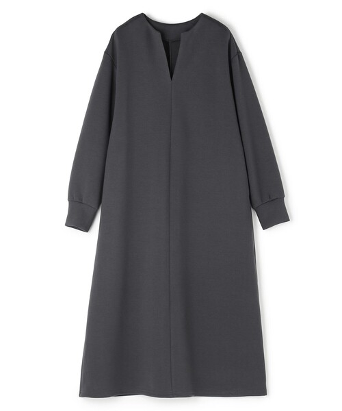 UNFILO（アンフィーロ）の「BEAUTY FORM JERSEY キーネックワンピース（ワンピース・レディース・グレー系/ブラック系/ネイビー系・MEDIUM/SMALL）」の7枚目の写真