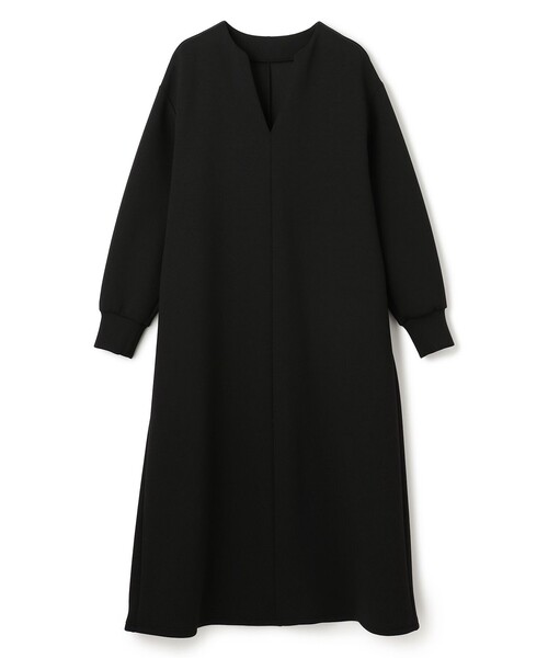 UNFILO（アンフィーロ）の「BEAUTY FORM JERSEY キーネックワンピース（ワンピース・レディース・グレー系/ブラック系/ネイビー系・MEDIUM/SMALL）」の9枚目の写真
