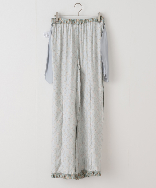 IENA LA BOUCLE（イエナラブークル）の「オーナメントフラワープリントパンツ（その他パンツ・レディース・グリーン・36/38）」の16枚目の写真