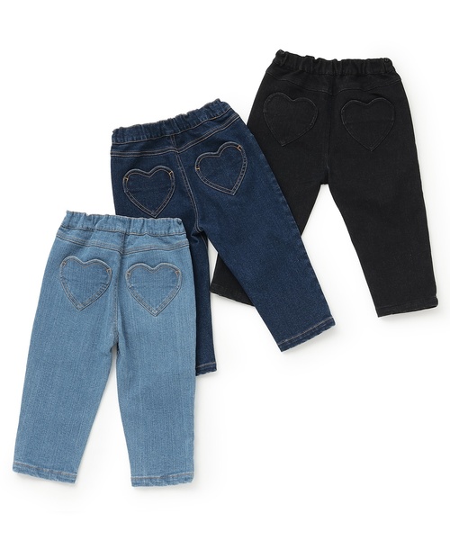 petit main（プティマイン）の「ハートポケットバレルパンツ（デニムパンツ・キッズ・ネイビー/ブラック/ブルー・120cm/110cm/90cm/130cm/80ｃｍ/100cm）」の17枚目の写真