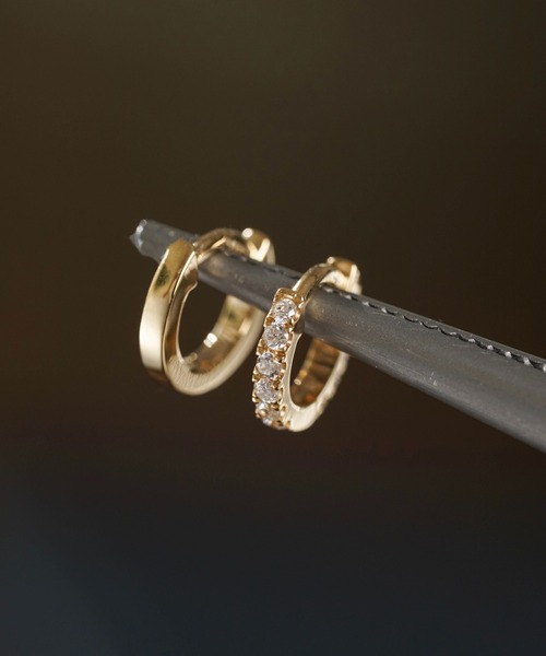 Burner(バーナー)の「【blatto 925silver】シルバー925 繊細ミニフープピアス 光沢&ストーン esm-pierce-16-20【RBTS】(ピアス(両耳用)・メンズ・シルバー/ゴールド・FREE)」の5枚目の写真