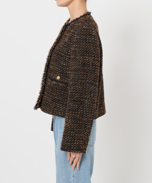 GIOLICA ツイードジャケット（ノーカラージャケット）｜IENA（イエナ