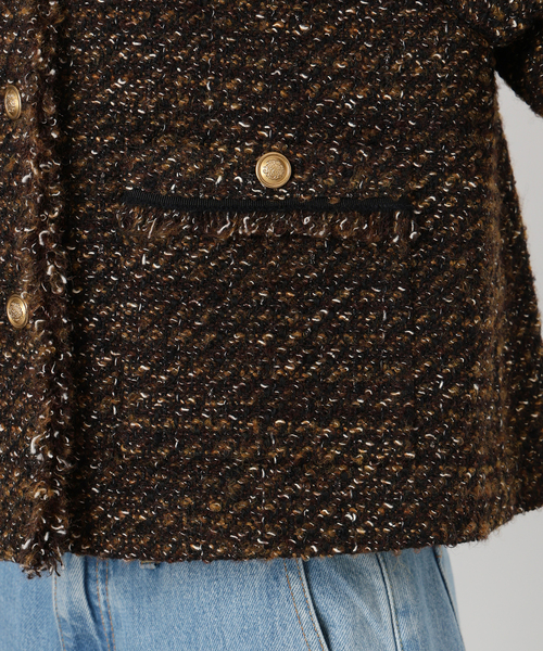 GIOLICA ツイードジャケット（ノーカラージャケット）｜IENA（イエナ