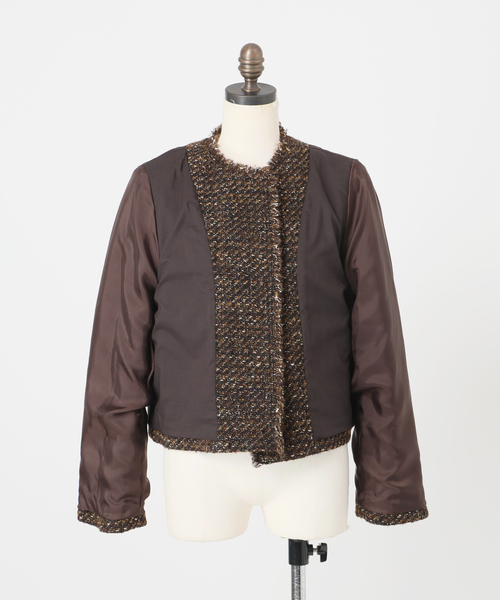 GIOLICA ツイードジャケット（ノーカラージャケット）｜IENA（イエナ