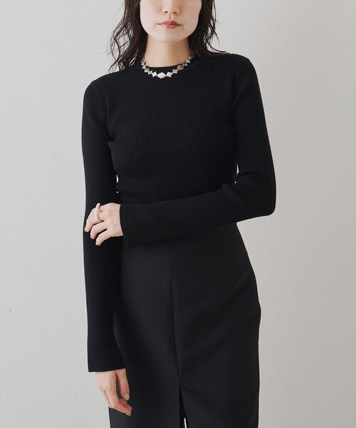 リブニットクループルオーバー（ニット/セーター）｜Whim Gazette