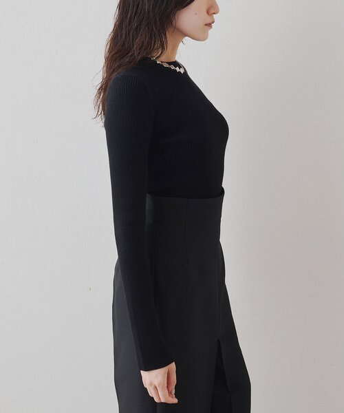 リブニットクループルオーバー（ニット/セーター）｜Whim Gazette