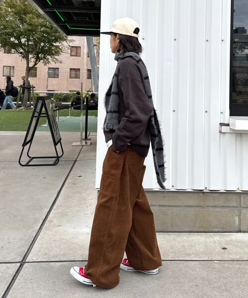 CIAOPANIC TYPY（チャオパニックティピー）の「【ユニセックス】犬アソート柄ロゴジャガードニット（ニット/セーター・レディース・チャコールグレー/ネイビー/イエロー/オレンジ/ライトグレー・LARGE/MEDIUM）」の16枚目の写真