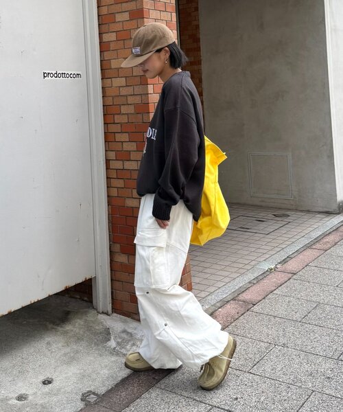 CIAOPANIC TYPY（チャオパニックティピー）の「【ユニセックス】犬アソート柄ロゴジャガードニット（ニット/セーター・レディース・チャコールグレー/ネイビー/イエロー/オレンジ/ライトグレー・LARGE/MEDIUM）」の21枚目の写真