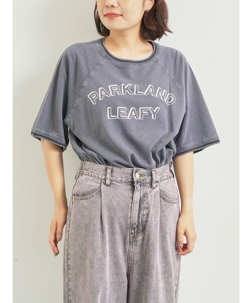 SM2(エスエムツー)の「ミニ裏毛ライン入りロゴプリントカットソー(Tシャツ/カットソー・レディース・グリーン/ブラウン/ネイビー/ベージュ・F)」の15枚目の写真
