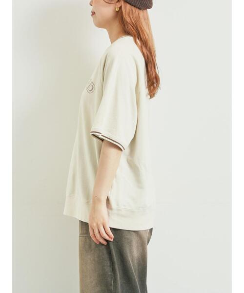 SM2(エスエムツー)の「ミニ裏毛ライン入りロゴプリントカットソー(Tシャツ/カットソー・レディース・グリーン/ブラウン/ネイビー/ベージュ・F)」の18枚目の写真