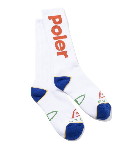 POLeR(ポーラー)の「POLER SKATE SOCKS(ソックス/靴下・メンズ・ブラック/ホワイト・FREE)」の2枚目の写真