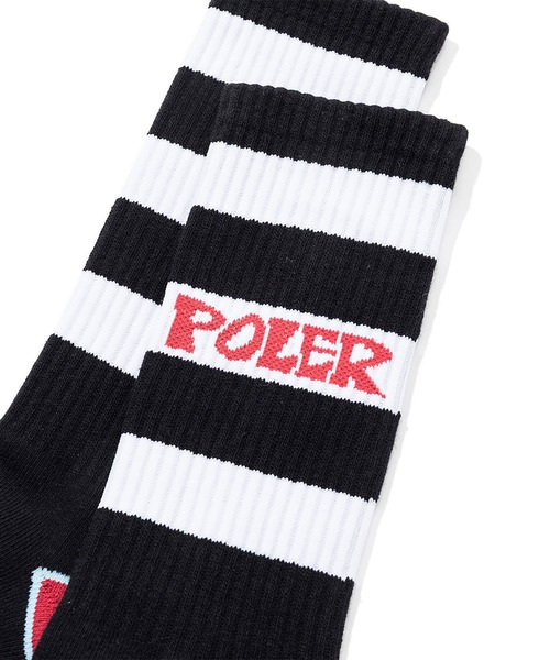 POLeR(ポーラー)の「POLER SKATE SOCKS(ソックス/靴下・メンズ・ブラック/ホワイト・FREE)」の6枚目の写真