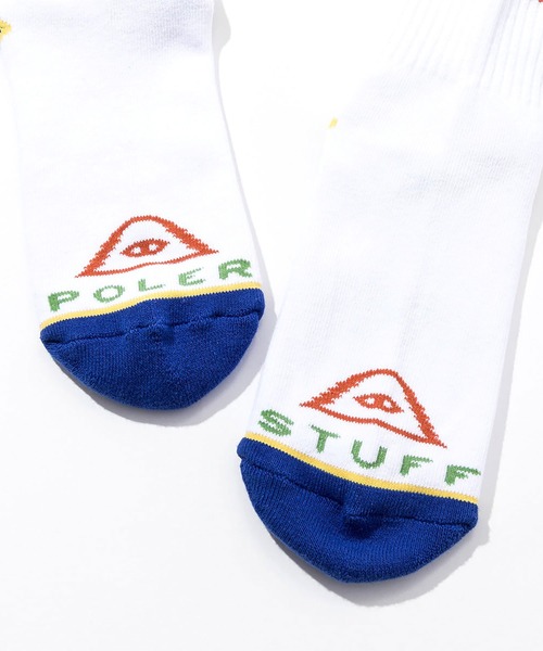 POLeR(ポーラー)の「POLER SKATE SOCKS(ソックス/靴下・メンズ・ブラック/ホワイト・FREE)」の4枚目の写真