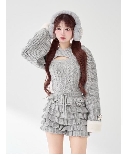 フリルニットコンビネゾン（ワンピース）｜Darich（ダーリッチ）の