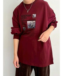 SM2 | 袖布帛インレイロゴプルオーバー(Tシャツ/カットソー)