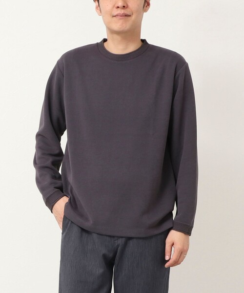 NOLLEY'S LIGHT(ノーリーズライト)の「サカリバ ロールクルーネック ロンT(Tシャツ/カットソー・メンズ・チャコールグレー/グレー/オレンジ・L/M)」の2枚目の写真