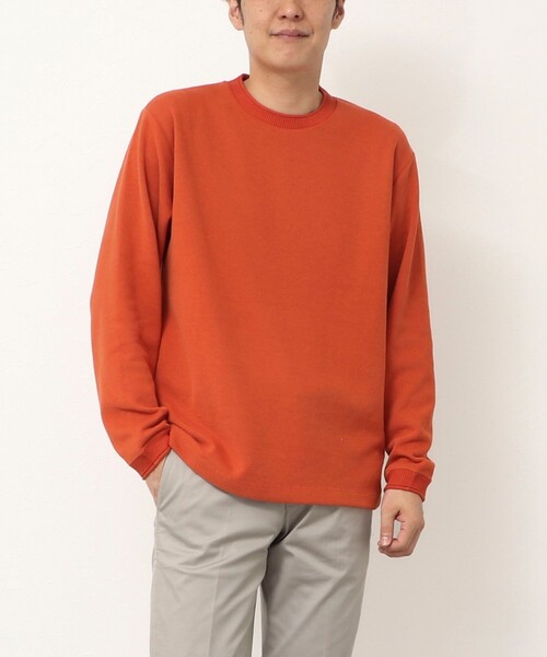 NOLLEY'S LIGHT(ノーリーズライト)の「サカリバ ロールクルーネック ロンT(Tシャツ/カットソー・メンズ・チャコールグレー/グレー/オレンジ・L/M)」の1枚目の写真