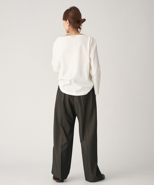 VERMEIL par iena(ヴェルメイユパーイエナ)の「Paralleled cotton プルオーバー(Tシャツ/カットソー・レディース・ブラック/ブラウン/ホワイト・FREE)」の9枚目の写真