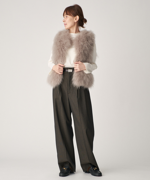 VERMEIL par iena(ヴェルメイユパーイエナ)の「Paralleled cotton プルオーバー(Tシャツ/カットソー・レディース・ブラック/ブラウン/ホワイト・FREE)」の11枚目の写真