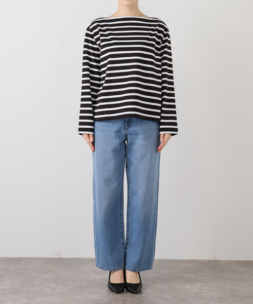 VERMEIL par iena(ヴェルメイユパーイエナ)の「Paralleled cotton プルオーバー(Tシャツ/カットソー・レディース・ブラック/ブラウン/ホワイト・FREE)」の19枚目の写真